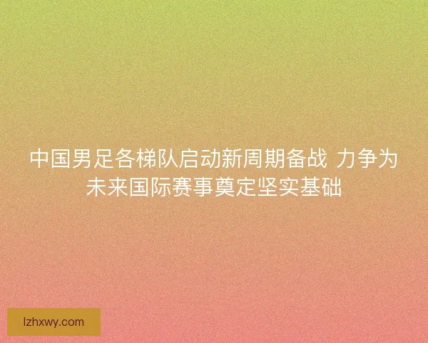中国男足各梯队启动新周期备战 力争为未来国际赛事奠定坚实基础